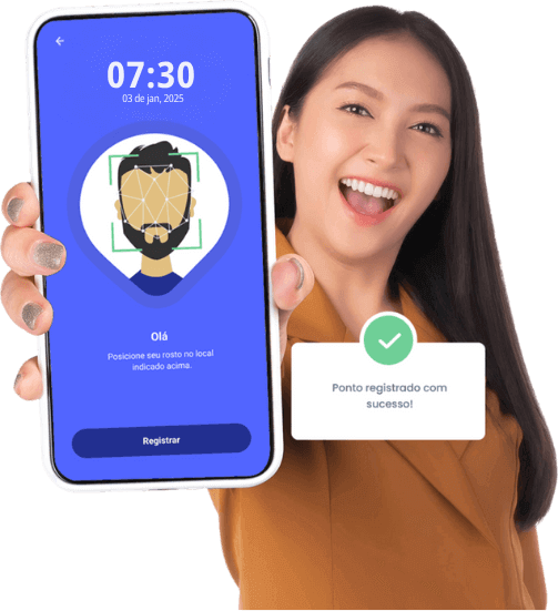 Ponto registrado com sucesso - Tela de confirmação de registro de ponto